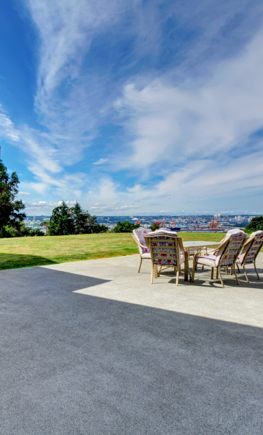 Concrete patio