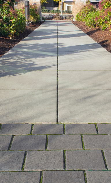 Concrete walkway